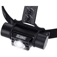 SLONIK 600 Lumens LED Headlamp Rechargeable with Head Strap ? Ultra Bright Heavy-Duty Waterproof Headlamp for Adults - Hard Hat Light for Mechanics & Construction Workers - Running