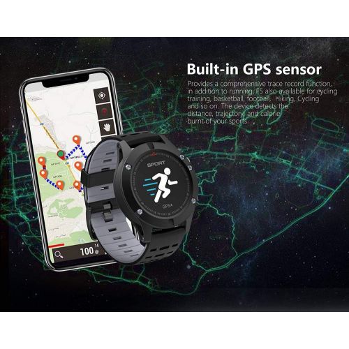  SLOOG Smart Watch/Waterproof Fitness Activity Tracker/Wearable Oxygen Blood Pressure Wrist Watch/Bluetooth Running GPS Tracker Sport Band