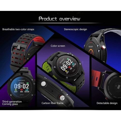  SLOOG Smart Watch/Waterproof Fitness Activity Tracker/Wearable Oxygen Blood Pressure Wrist Watch/Bluetooth Running GPS Tracker Sport Band