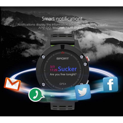  SLOOG Smart Watch/Waterproof Fitness Activity Tracker/Wearable Oxygen Blood Pressure Wrist Watch/Bluetooth Running GPS Tracker Sport Band