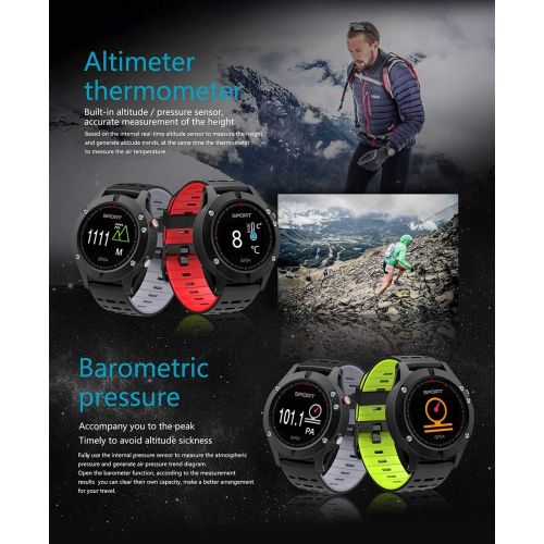  SLOOG Smart Watch/Waterproof Fitness Activity Tracker/Wearable Oxygen Blood Pressure Wrist Watch/Bluetooth Running GPS Tracker Sport Band
