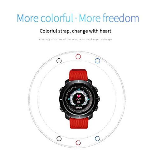  SLOOG Smart Watch/24-hours Continuous Heart Rate Monitor/Fitness Tracker/Bluetooth Smartwatch Fashion Sports Men Women