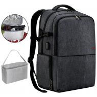 SLOTRA Slotra 17 inch Laptop Backpack with Lunch Box USB Port Travel Computer Backpack Large Capacity Busniess Commute Bag
