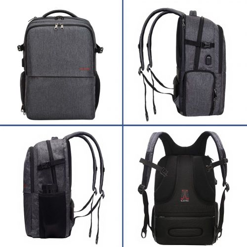  SLOTRA Slotra 17 inch Laptop Backpack with Lunch Box USB Port Travel Computer Backpack Large Capacity Busniess Commute Bag