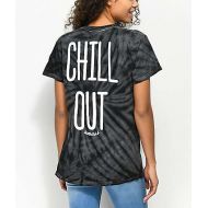 SLUSHCULT Slushcult Chill Out Black Tie Dye T-Shirt