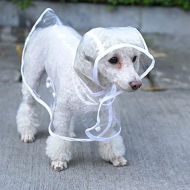 S-Lifeeling Fashion Puppy Pet Raincoat Transparent Waterproof Outdoor Dog Raincoat Hooded Jacket Poncho Pet Raincoat for Medium Dogs, Small Dogs