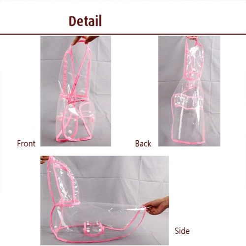  S-Lifeeling Fashion Puppy Pet Raincoat Transparent Waterproof Outdoor Dog Raincoat Hooded Jacket Poncho Pet Raincoat for Medium Dogs, Small Dogs