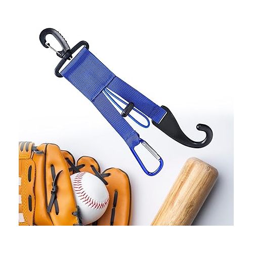  Baseball Dugout Organizer, Dugout Bats Hanger, Adjustable Bungee Loop Dugout Gear Hanger, Baseball Softball Gear Hanger