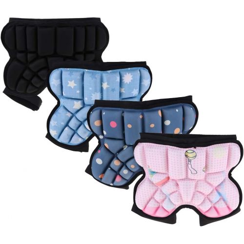  SM SunniMix 3D Padded Protective Shorts Hip Butt EVA Pad Short Pants Children Protective Gear Guard Drop Resistance with Adjustable Strap
