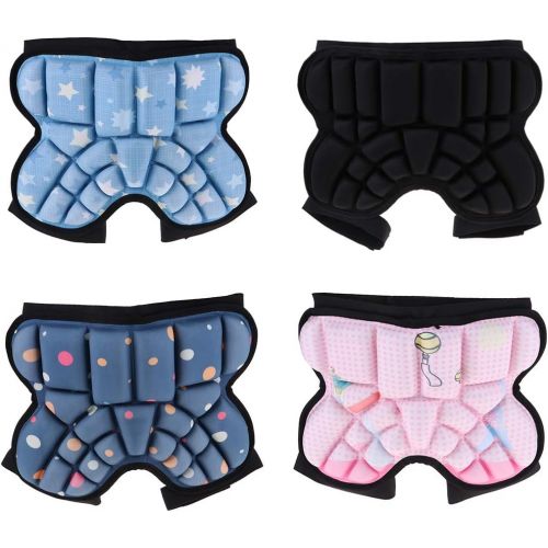  SM SunniMix 3D Padded Protective Shorts Hip Butt EVA Pad Short Pants Children Protective Gear Guard Drop Resistance with Adjustable Strap