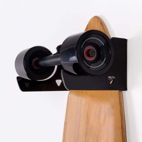  SM SunniMix 1 Pair Acrylic Skateboard Holder Wall Mounted Longboard Display Rack Bracket Shelf