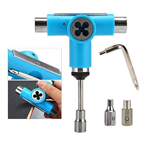  SM SunniMix Skate Tool Skateboard T Multi Tools Kit All-in-One Longboard Bearing Truck Decks Hardware Accessories Wrench Allen Phillips Key