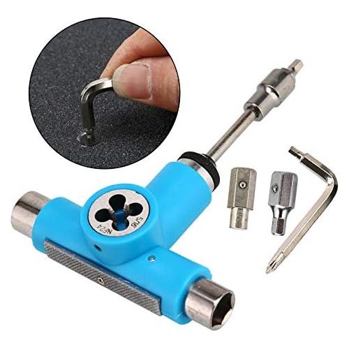  SM SunniMix Skate Tool Skateboard T Multi Tools Kit All-in-One Longboard Bearing Truck Decks Hardware Accessories Wrench Allen Phillips Key