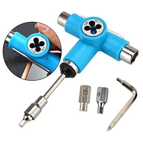  SM SunniMix Skate Tool Skateboard T Multi Tools Kit All-in-One Longboard Bearing Truck Decks Hardware Accessories Wrench Allen Phillips Key