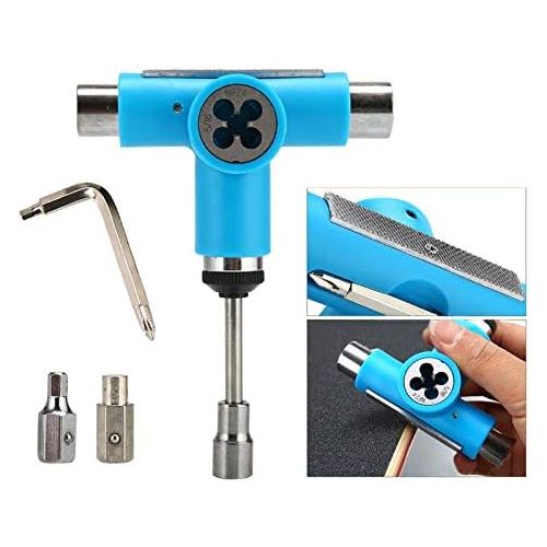  SM SunniMix Skate Tool Skateboard T Multi Tools Kit All-in-One Longboard Bearing Truck Decks Hardware Accessories Wrench Allen Phillips Key