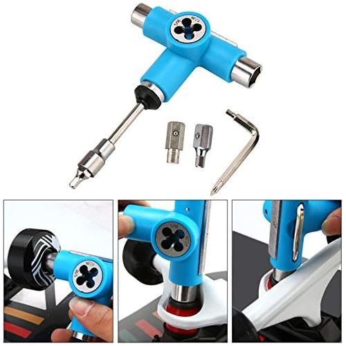  SM SunniMix Skate Tool Skateboard T Multi Tools Kit All-in-One Longboard Bearing Truck Decks Hardware Accessories Wrench Allen Phillips Key