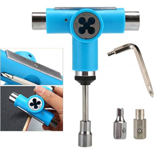  SM SunniMix Skate Tool Skateboard T Multi Tools Kit All-in-One Longboard Bearing Truck Decks Hardware Accessories Wrench Allen Phillips Key