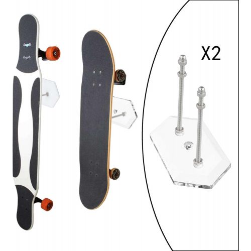  SM SunniMix Acrylic Skateboard Wall Mount Vertical Hook Longboard Deck Display Indoor Shed Garage Rack Storage Holder Hanging