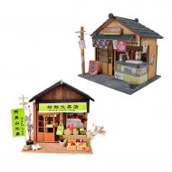 SM SunniMix 2 Set 1/24 Dollhouse Miniatures Diorama DIY Accessories Kit Vintage Shop Store Style House Kids Children Birthday Gift
