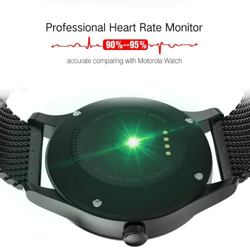  SMA-09 Smart Watch for Men Activity Tracker Heart Rate Monitor Fitness Tracker (Black-SS)