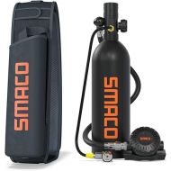 SMACO Scuba Tank with 1L Capacity Mini Scuba Tank Support About 15 Minutes Underwater Breathing Devices Diving Oxygen Tanks Scuba Cylinder for Underwater Sightseeing/Underwater Work/Backup Cylinder
