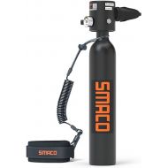 SMACO Mini Scuba Tank 0.5L Portable Diving Tank Support 6 Minutes of Underwater Breath, Small Scuba Tank Pony Bottle for Free Diving Within 33ft or Used as Backup Air Within 100ft