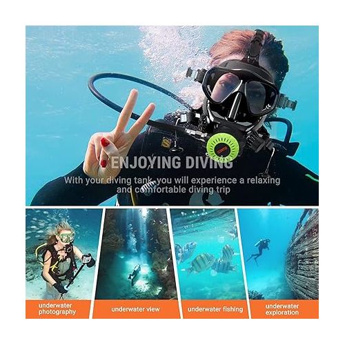  Full Face Diving Mask for Scuba Diving, 180° View Panoramic Dive Mask with Camera Mount, Anti-Fog & Anti-Leak Dive Mask Support for Scuba Diving, Compatiable with SMACO S400/400Pro/S700 Scuba Tanks