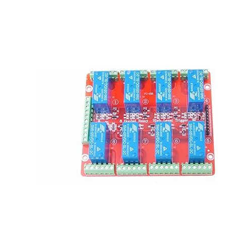  SMAKN 8 Channel SMI-05VDC-SL-2C DC 5V Double Power Relay High Level Optocoupler Relay Module