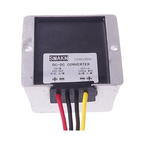  SMAKN DC-DC Converter Automatic Lifting Voltage Power Supply Module 8V-36V to 12V 5A 60W Car Power Supply