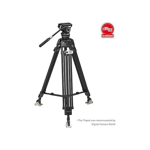  SmallRig AD-100 FreeBlazer Heavy-Duty Carbon Fiber Tripod System, 78