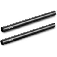 SmallRig 12 Inches (30 cm) Aluminum Alloy 15mm Rod with M12 Female Thread, Pack of 2-1053