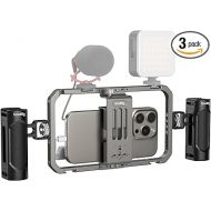SmallRig Universal Phone Cage, Smartphone Video Rig Kit with Handles, Handheld Filmmaking Vlogging Case Stabilizer for Videomaker, for iPhone for Samsung for Pixel and Other Android Phones - 4121