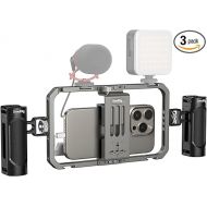 SmallRig Universal Phone Cage, Smartphone Video Rig Kit with Handles, Handheld Filmmaking Vlogging Case Stabilizer for Videomaker, for iPhone for SamSung for Pixel and Other Android Phones - 4121