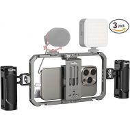 SmallRig Universal Phone Cage, Smartphone Video Rig Kit with Handles, Handheld Filmmaking Vlogging Case Stabilizer for Videomaker, for iPhone for Samsung for Pixel and Other Android Phones - 4121