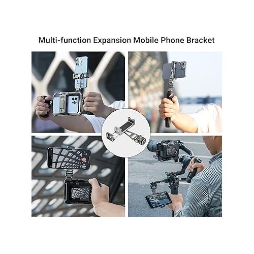  SmallRig Multifunctional Universal Cell Phone Mount Adapter, Phone Tripod Mount with Cold Shoe, Phone Holder for iPhone 15 14 13 12 11, Fits for Tripod Monopod Phone Cage Camera cage-3559