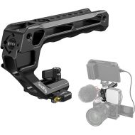SmallRig Lightweight NATO Top Handle, Quick Release NATO Grip w/NATO Rail for DSLR Camera Cage, Universal Top Handle with 5 Cold Shoe Adapters - 4345