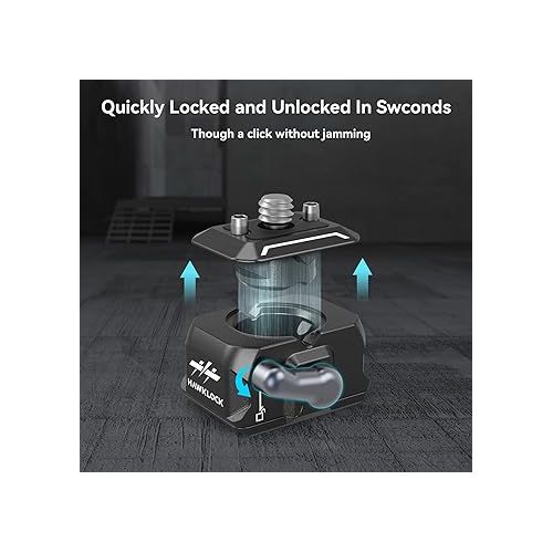  SMALLRIG Quick Release Plate Drop-in HawkLock Mini Quick Release Camera Mount Adapter with 1/4