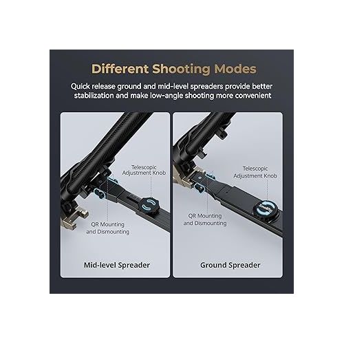  SmallRig AD-Pro8 FreeBlazer Counterbalance Carbon Fiber Video Tripod Kit, 77