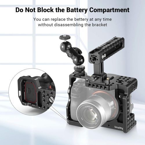  SMALLRIG A7RIII Cage Kit Rig for Sony A7RIII/A7III Camera with Top Handle, Ball Head - 2103