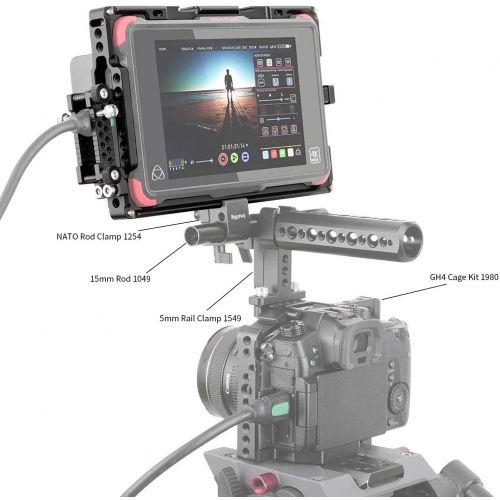  SMALLRIG Monitor Cage with Sunhood for ATOMOS Shogun Inferno, Ninja Inferno, Shogun Flame, Ninja Flame 7 inches Monitors - 2008