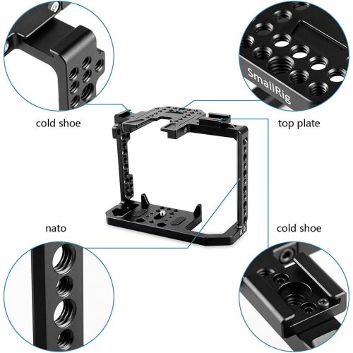  SMALLRIG Camera Cage for Canon EOS 80D with NATO Rail, Cold Shoe - 1789