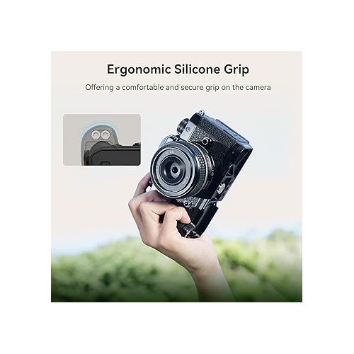  SmallRig Z f Handgrip L-Shape Grip for Nikon with Ergonomic Silicone Grip, Built-in Quick-Release Plate for Arca for Quickly Switch on Gimbal/Tripods/Handheld Shooting - 4262