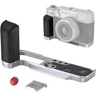 SmallRig X100VI / X100V Handgrip L-Shape Grip with Quick Release Plate for Arca, Lightweight Silicone Side Handle, Shutter Button and Hot Shoe Cover for FUJIFILM X100VI / X100V Cameras (Silver) - 4555