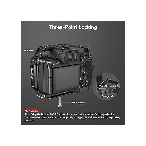  SmallRig A7 IV Cage with Top Handle and HDMI Cable Clamp, Basic Kit for Sony Alpha 7R V/Alpha 7 IV/Alpha 7 S III - 3668