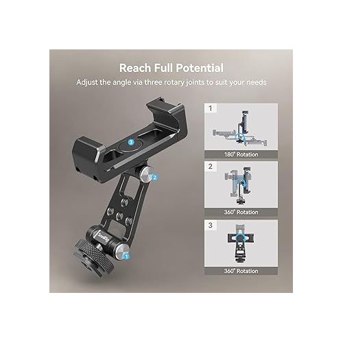  SmallRig Phone Support for DJI Stabilizers, Adjustment Phone Mount Adapter with 1/4