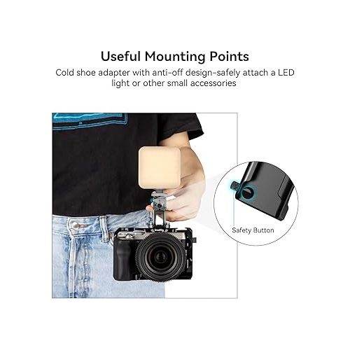  SMALLRIG Mini Top Handle for Lightweight Vlogging Cameras with 1/4