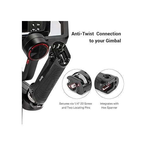  SmallRig Handle Grip Handgrip for Zhiyun-Tech WEEBILL-S Gimbal with Cold Shoe Mount Built-in Wrench, Multiple Threaded Holes - BSS2636C