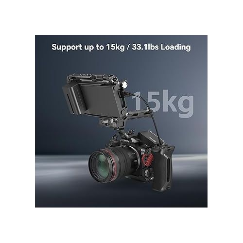  SmallRig Locating Side Handle for ARRI, 36mm Up/Down Adjustable, Left or Right Side Ergonomic Handgrip for Camera Cages, Built-in 1/4