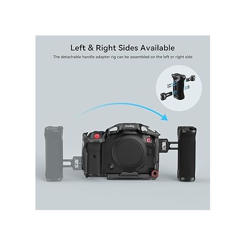  SmallRig Locating Side Handle for ARRI, 36mm Up/Down Adjustable, Left or Right Side Ergonomic Handgrip for Camera Cages, Built-in 1/4