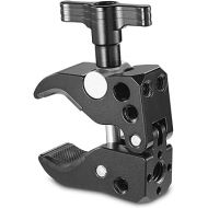 SMALLRIG Super Clamp with 1/4’’ Thread Holes, 3/8’’ Locating Pin for ARRI Standard, T-Shaped Wingnut and Rubber Pads - 2220